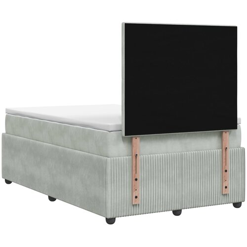  LED okvir za krevet s madracem Svjetlosiva 120 x 190 cm Bar&amp;scaron;un Slike