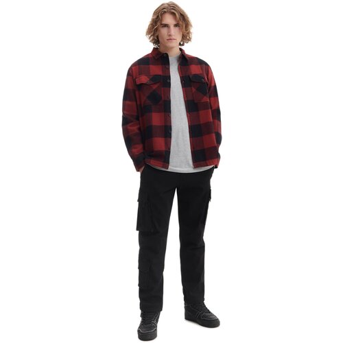 Cropp muška karirana košulja - Bordo  4574W-83X Cijene