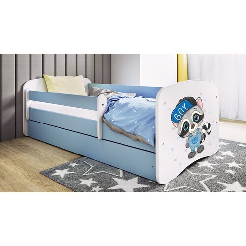 HAPPYKIDS Dječji krevet Dreamy rakun 180x80 sa madracem s ladicom Plava Cene