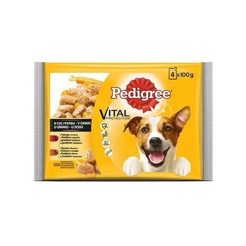 Pedigree Sos za pse sa ukusom piletine i govedine, 100g, 4 komada Slike