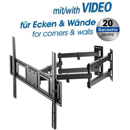 Transmedia Full-Motion Bracket for flat screens 32&amp;quot; - 70&amp;quot; for corner mounting Slike