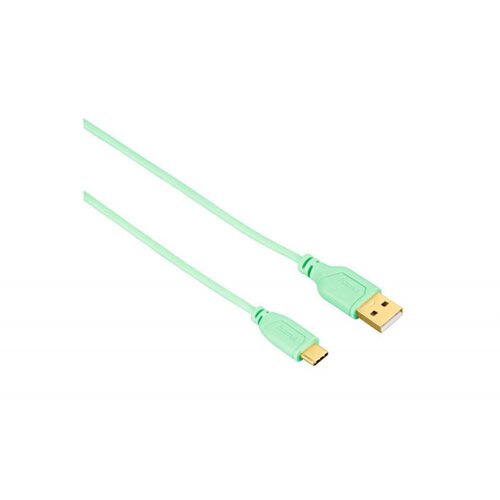 Hama USB-C kabl,fleksibilan,bakar,pozlata, 0.75m zeleni Slike