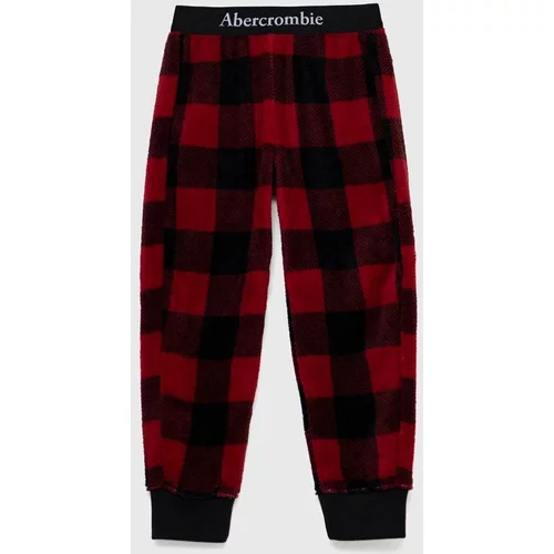 Abercrombie & Fitch Dječje pidžama hlače boja: crvena, s uzorkom