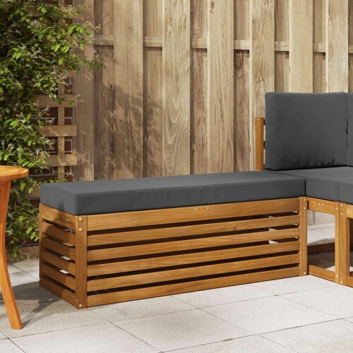  Stolček klop z blazino Naravna in antracitna 115 x 43 x 37 cm, (5000270297) Cene