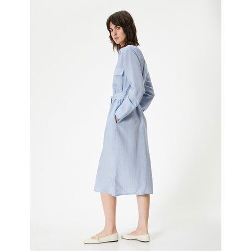 Koton Shirt Dress Pocket Detailed Belt Buttoned Ecovero® Viscose Slike