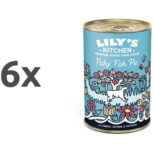Lily&amp;#039;s Kitchen fishy fish pie adult - puran, losos in slanik - 400 g 6 x 400 g Slike