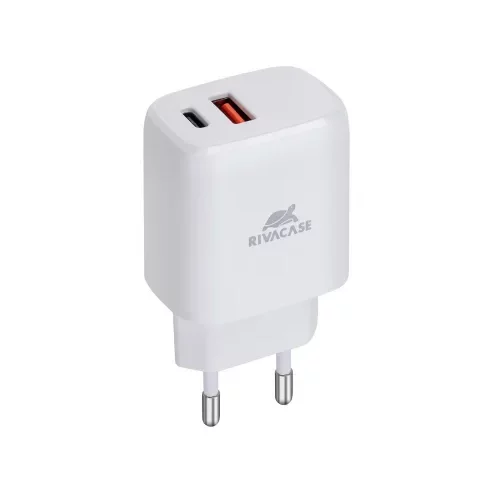 Rivacase adapter PS4192 W00 hišni polnilec 220V Quick Charge 20W vhod USB A in Type C PD 3.0 - Original (EU Blister) bel