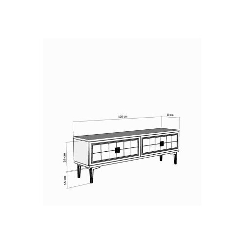 Hanah home tv polica yuka 120 anthracite Slike