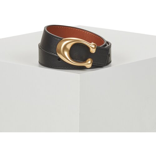 Coach Pasovi SCULPTED C REVERSIBLE BELT Črna Slike