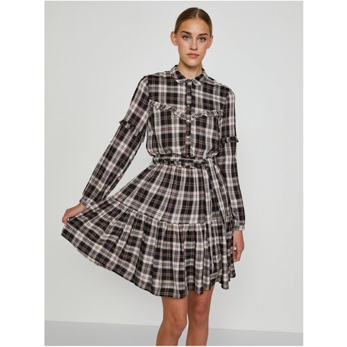 Top Secret Women's brown plaid shirt dress - Women Slike