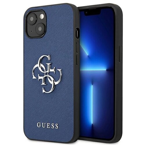 Guess HARDCASE SAFFIANO ZA IPHONE 13 MINI 5.4 BLUE BLUE 4G LOGO, (21833640) Cene