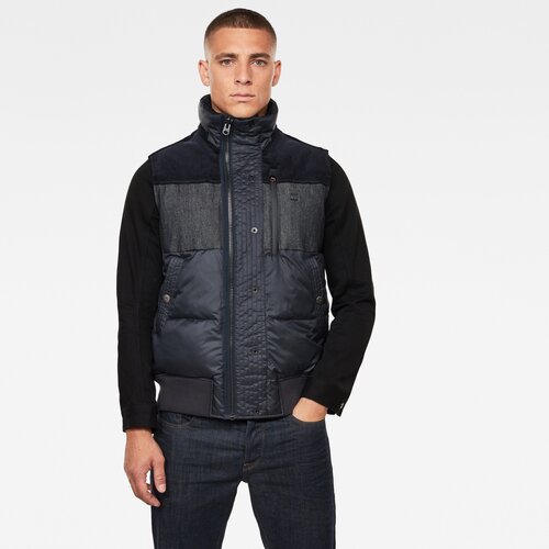 G-star Vest - Denim mix quilted vest blue Cijene