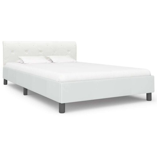 vidaXL Okvir za krevet od umjetne kože bijeli 120 x 200 cm Cene