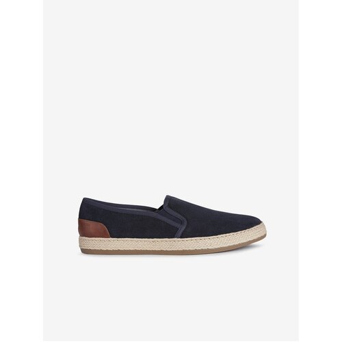 Geox Dark Blue Men's Suede Slip On Sneakers Pantelleria - Men's Cene