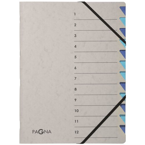 Pagna Organizator mapa Easy Grey, A4, 12 predelkov, siva / modra, (21651885) Slike