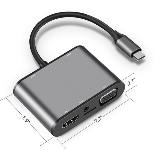 INF 8-v-1 usb-c zvezdi&amp;scaron;če z več vrati z hdmi, vga, ethernet, (21778803) Slike