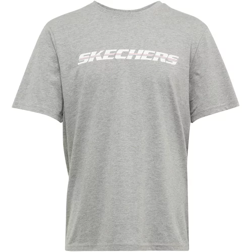 Skechers Funkcionalna majica temno modra / pegasto siva / rdeča / bela