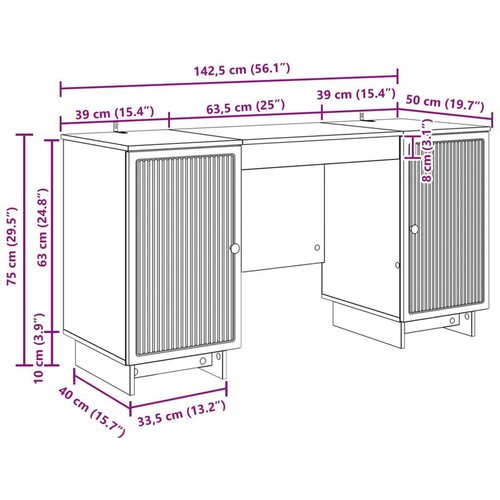  Stol Bijela visokog sjaja Konstruirano drvo 142 5 x 50 x 75 cm - Visoko sjajno bijela Cijene