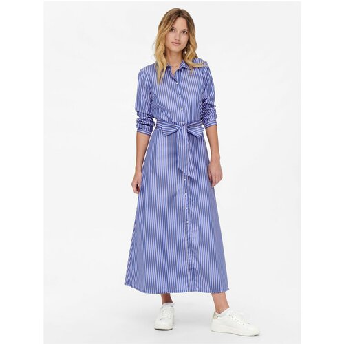 Only Blue Striped Shirt Maxi dress Nadya - Women Slike
