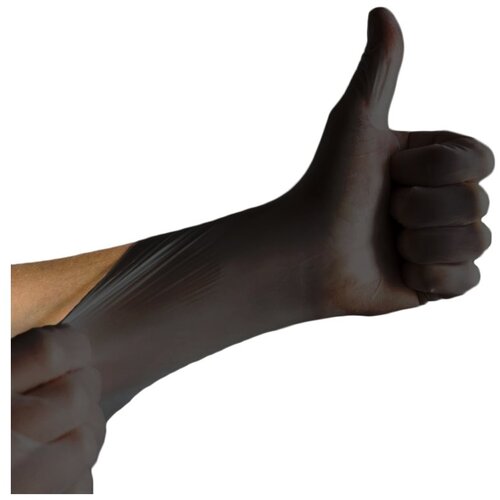 Espeon Nitril Ideal3 Black rokavice iz nitrila brez pudra velikost 100 kos Slike