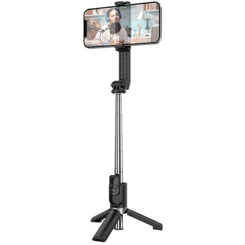Borofone BY09 selfie tripod stojalo za snemanje in slikanje selfie posnetkov 75 cm - črn Cene