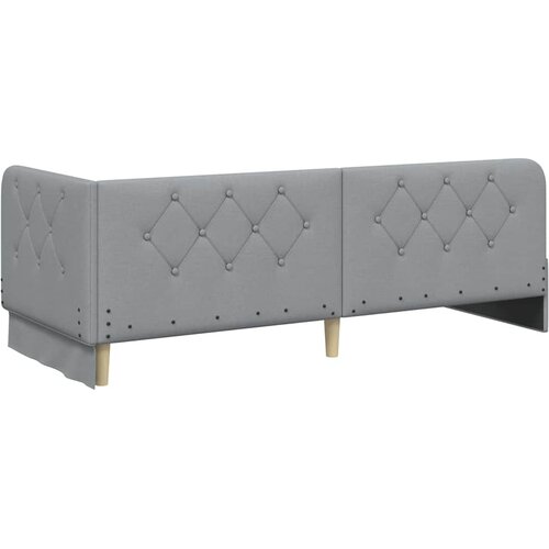  Kutni okvir kreveta Svijetlo siva 80 x 200 cm tkanina Slike
