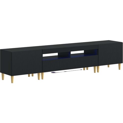  5-dijelni LED TV ormarić ARNHEM Crna Konstruirano drvo Cene