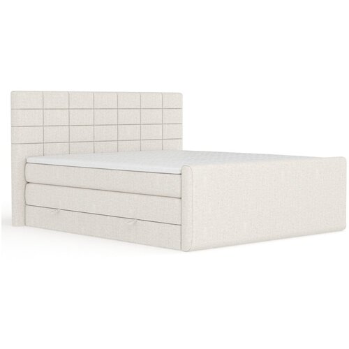 Maison de Rêve Bež boxspring krevet s prostorom za odlaganje 200x200 cm Ava – Cene