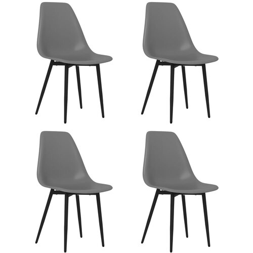 Maison Chic Jedilni stoli - Vzorci stoli 4 kosi sive barve PP A883, (22032289) Slike
