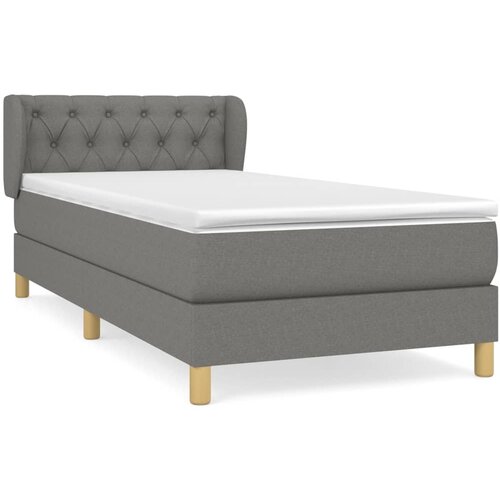 Maison Chic Box spring postelja - Vzmetna postelja z vzmetnico temno siva 80x200 cm blago SL7148, (21902828) Slike