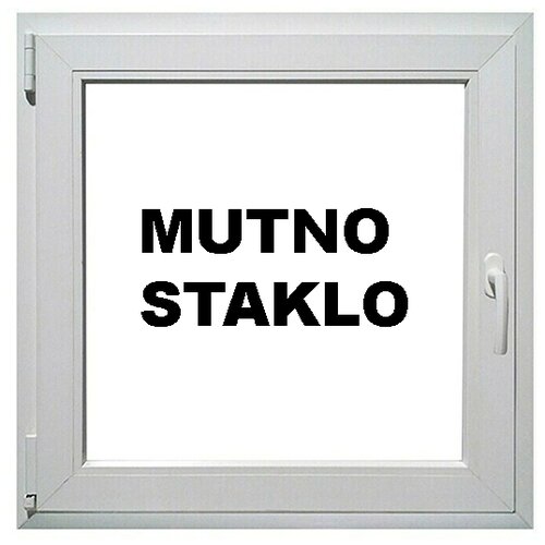 PVC JEDNOKRILNI PROZOR 50X50 L MUTNO STAKLO EUROWIN Slike
