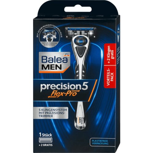 Balea MEN precision 5 Flex-Pro: brijač + 3 zamenske glave (2 zamenske glave gratis) 1 kom Slike