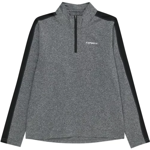 Icepeak Funkcionalna majica 'FLEMINTON' pegasto siva / črna