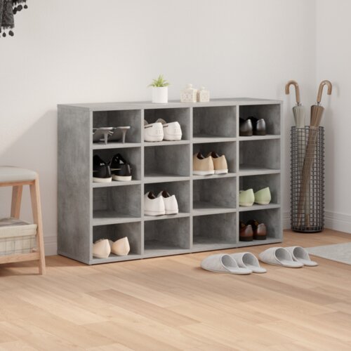 VidaXL ormar za cipele s policom s pohranom betonska siva 52.5 x 30 x 50 cm Slike