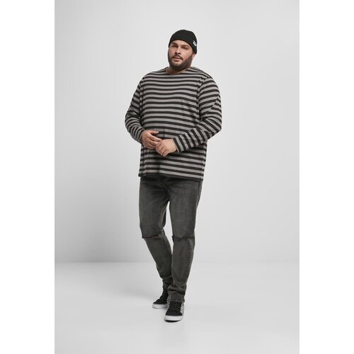 Urban Classics Plus Size Regular Stripe LS asphalt/black Slike