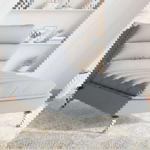  Masažna počivaljka s jastucima svjetlosiva od tkanine Cijene