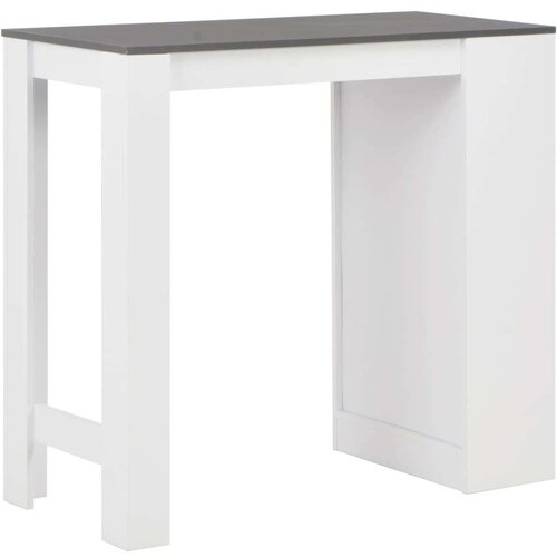 VidaXL Barski stol s policom bijeli 110 x 50 x 103 cm Slike