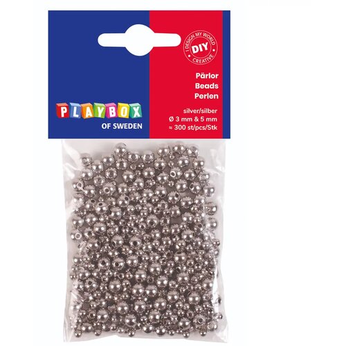 Playbox srebrn okrogel biser set 300 kosov Cene