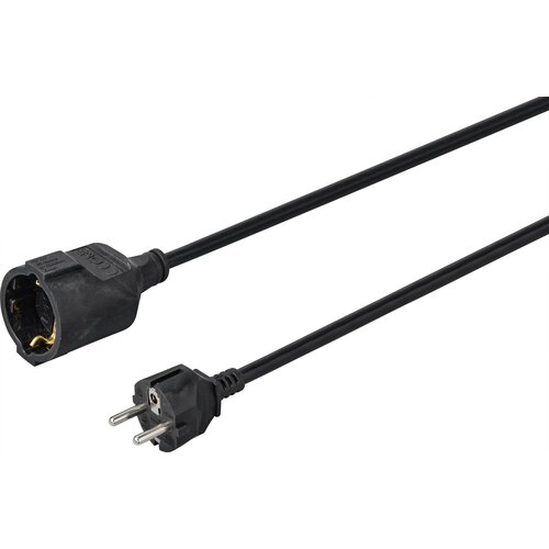 sygonix SY-4872632 tok podaljšek 16 A črna 3.00 m H05VV-F 3G 1\,5 mm², (20434091) Cene
