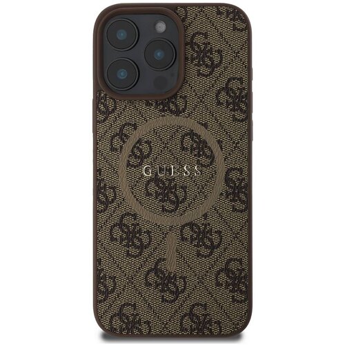 Guess Za&amp;scaron;čitni ovitek za iPhone 16 Pro MagSafe Printed 4G, Rjava, (21731080) Slike
