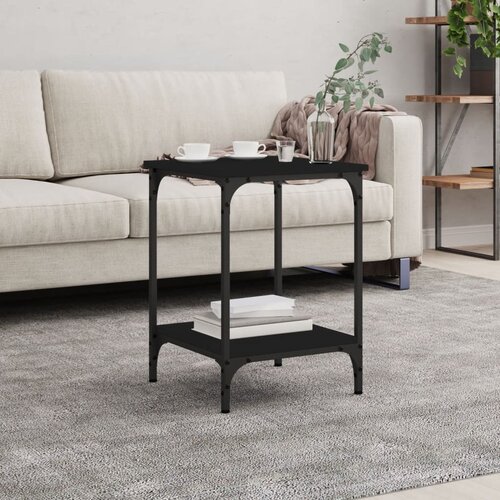 VidaXL Stolić za kavu crni 40 x 40 x 55 cm od konstruiranog drva Slike
