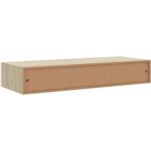  Zidne police s ladicama 2 kom. hrast i bijela 60x23,5x10 cm MDF Slike