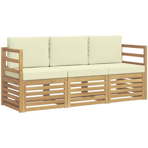  Setovi sofa 3 kom. Bijela i krem Polyester Slike