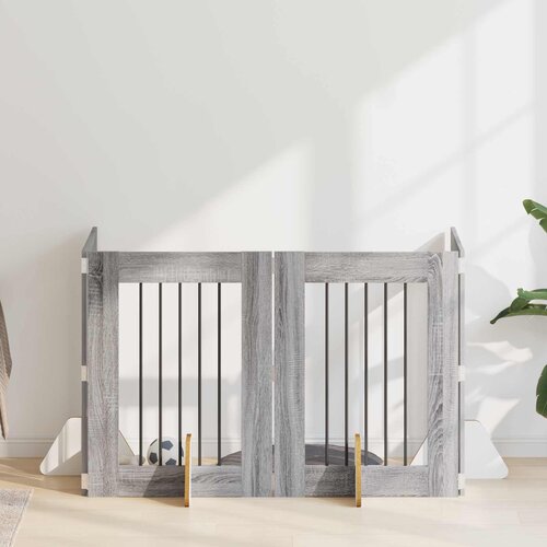  Vrata za pse s postoljem 4 pcs Siva sonoma 60 x 80 cm Cijene