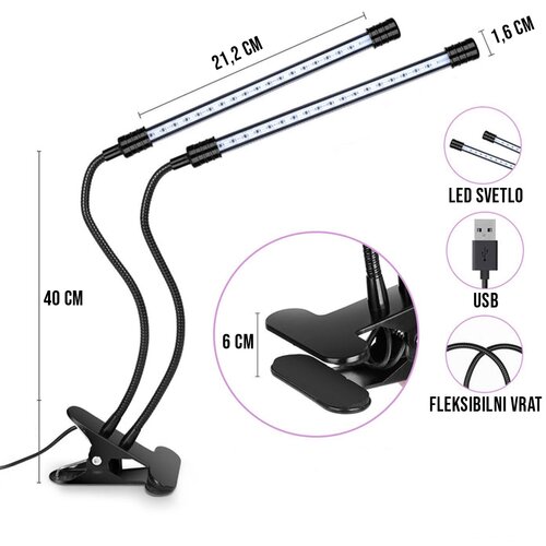  Dvostruka led lampa za biljke Slike