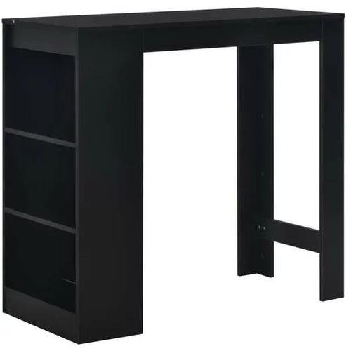  Barska miza s polico 110x50x103 cm črna