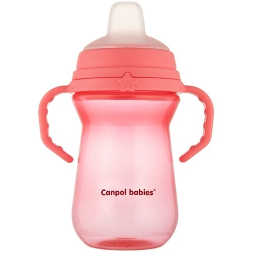 Canpol &amp;scaron;olja sa silikonskim kljunom 250ml, Roze Slike
