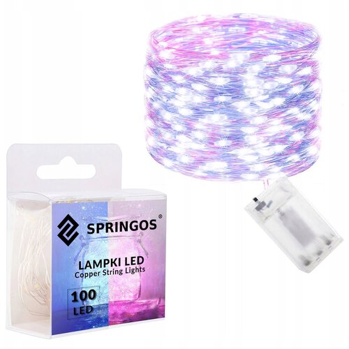 springos Božične lučke 20 roza in modrih LED luči na baterije, (21638585) Cene