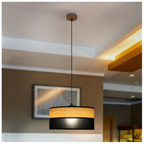  Visilica na sajli ALBA 1xE27/15W/230V, prečnik 40 cm, crna/braon Cene