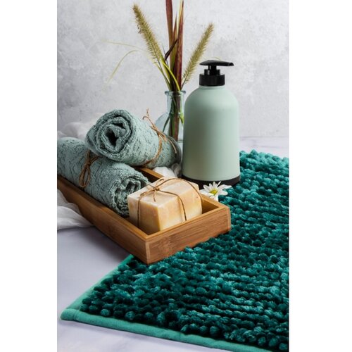  prigu&amp;scaron;iva prostirka za kupatilo chenille 50x80 cm tirkizna Slike